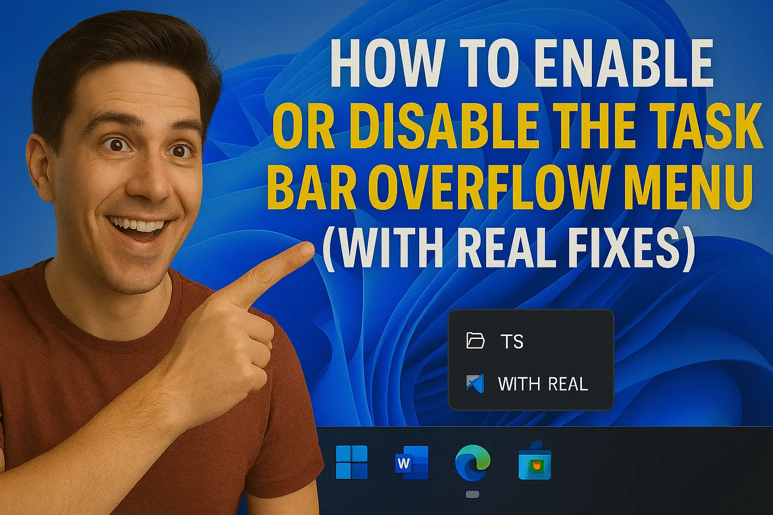 How to Enable or Disable the Taskbar Overflow Menu in Windows 11 (With Real Fixes)