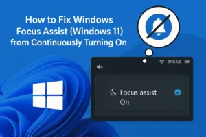 How To Fix Windows Focus Assist (Windows 11) from Continuously Turning On
