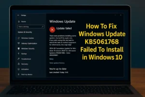 How To Fix Windows Update KB5061768 Failed To Install in Windows 10