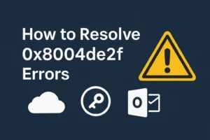 How To Resolve 0x8004de2f Errors in OneDrive, Activation, and Outlook