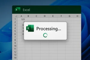 How To Resolve Excel Getting Stuck on Processing When Saving